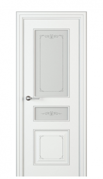 Image Fabrizia Vetro Duo Interior Door Italian Enamel White 1