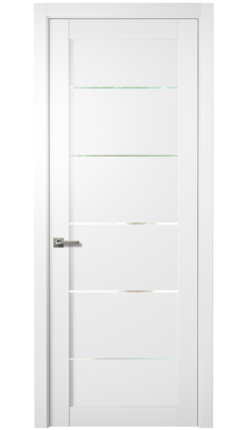 Image Tia Interior Door Bianco Noble/Frosted Glass 1