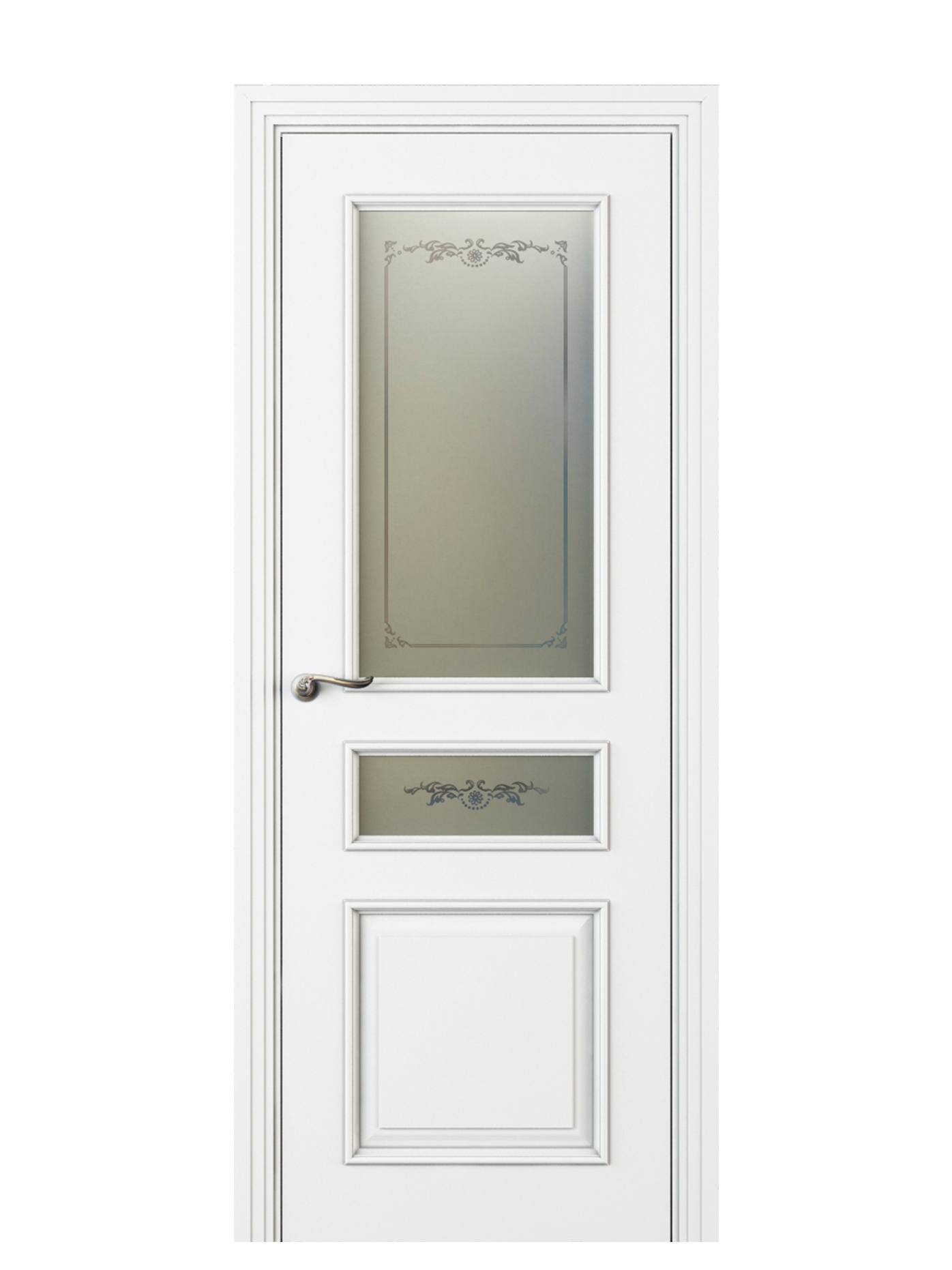 Image Fellini Vetro Duo Interior Door Italian Enamel White 1