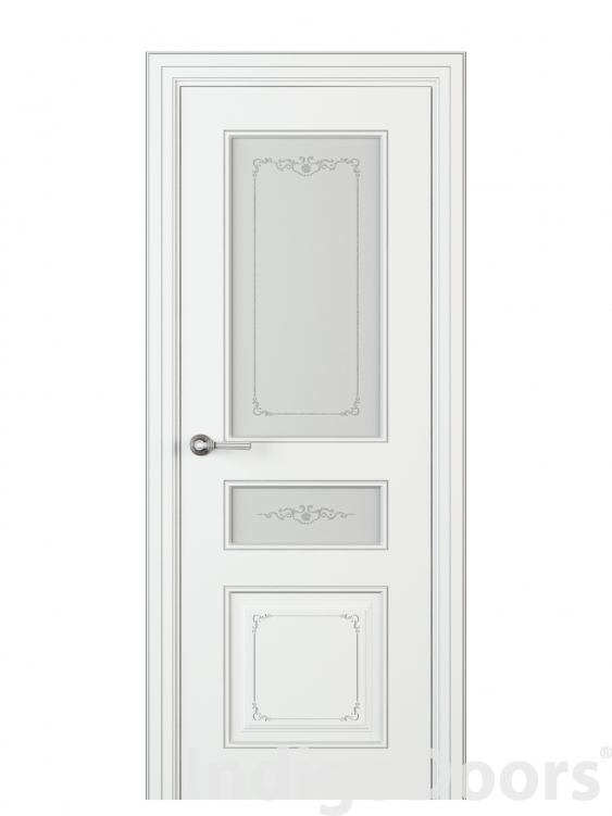 Image Fabrizia Vetro Duo Interior Door Italian Enamel White 2