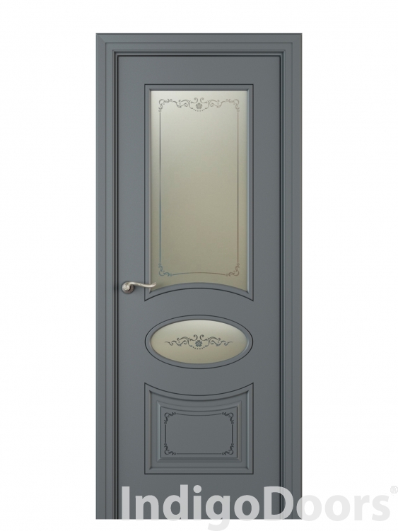 Image Amelia Vetro Duo Interior Door Italian Enamel 7011 2