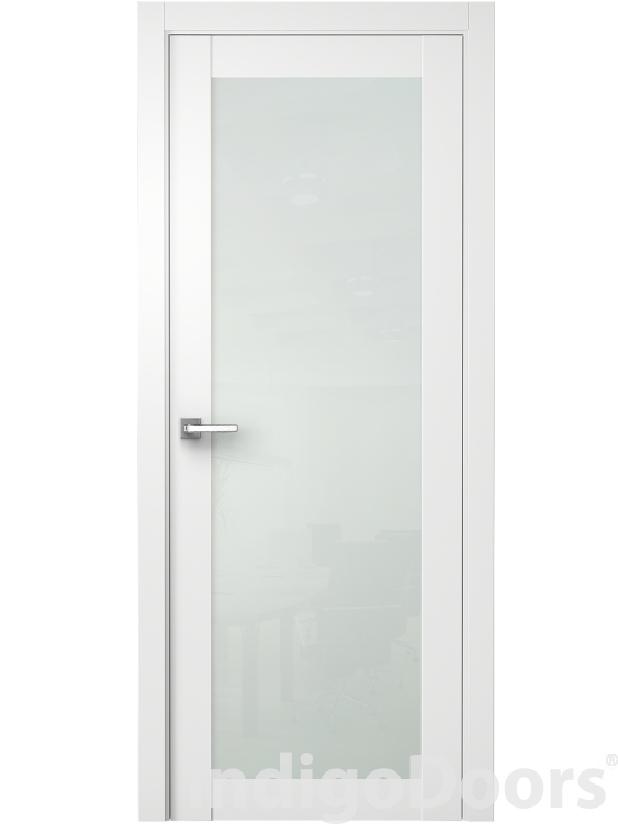Image Nedovento Interior Door Soft Touch White/ White Triplex Glass 2