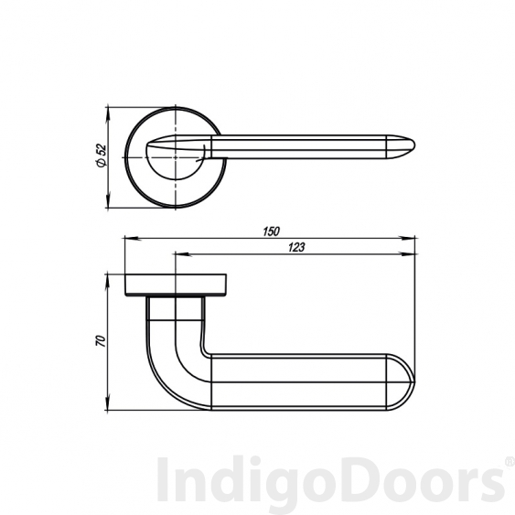 Image European Handle EXCALIBUR Italian Brushed 3