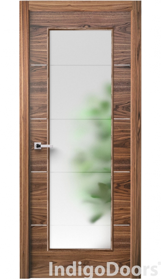 Image Versa Vetro Interior Door American Walnut 2