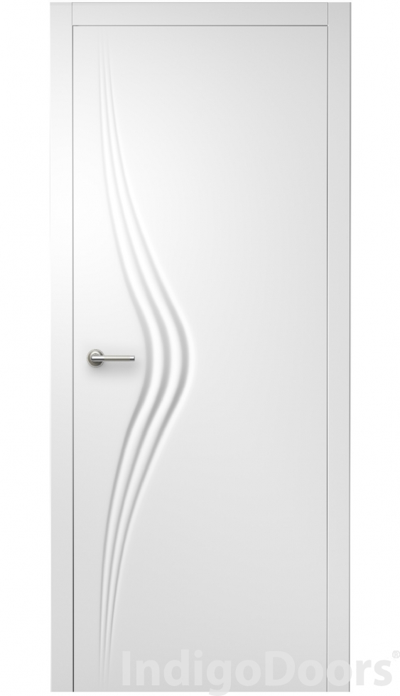Image Wave Interior Door Italian Enamel White 2