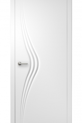 Image Wave Interior Door Italian Enamel White 2