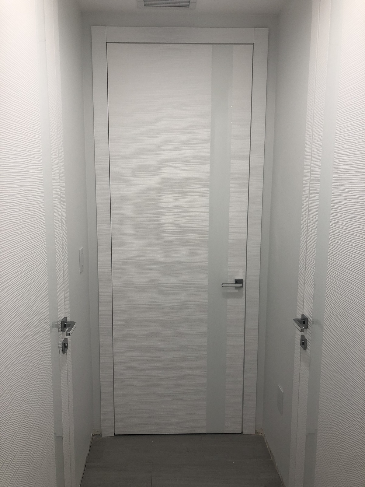 Image Dianto Interior Door 3D White / Black Beveled Glass 6