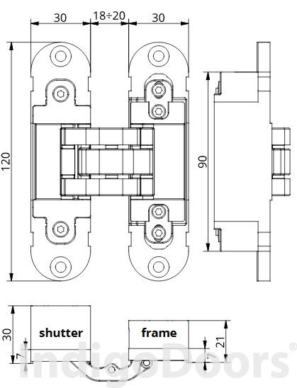 Image Italian Concealed Hinges (3-way adjustable) 3