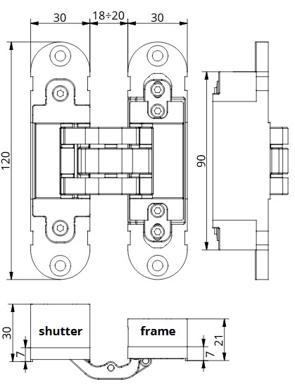 Image Italian Concealed Hinges (3-way adjustable) 2
