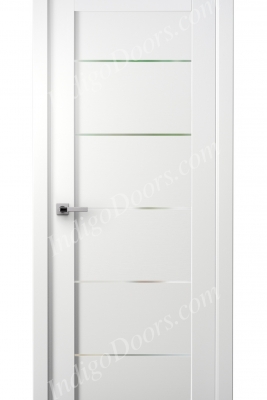 Image Tia Interior Door Bianco Noble/Frosted Glass 2