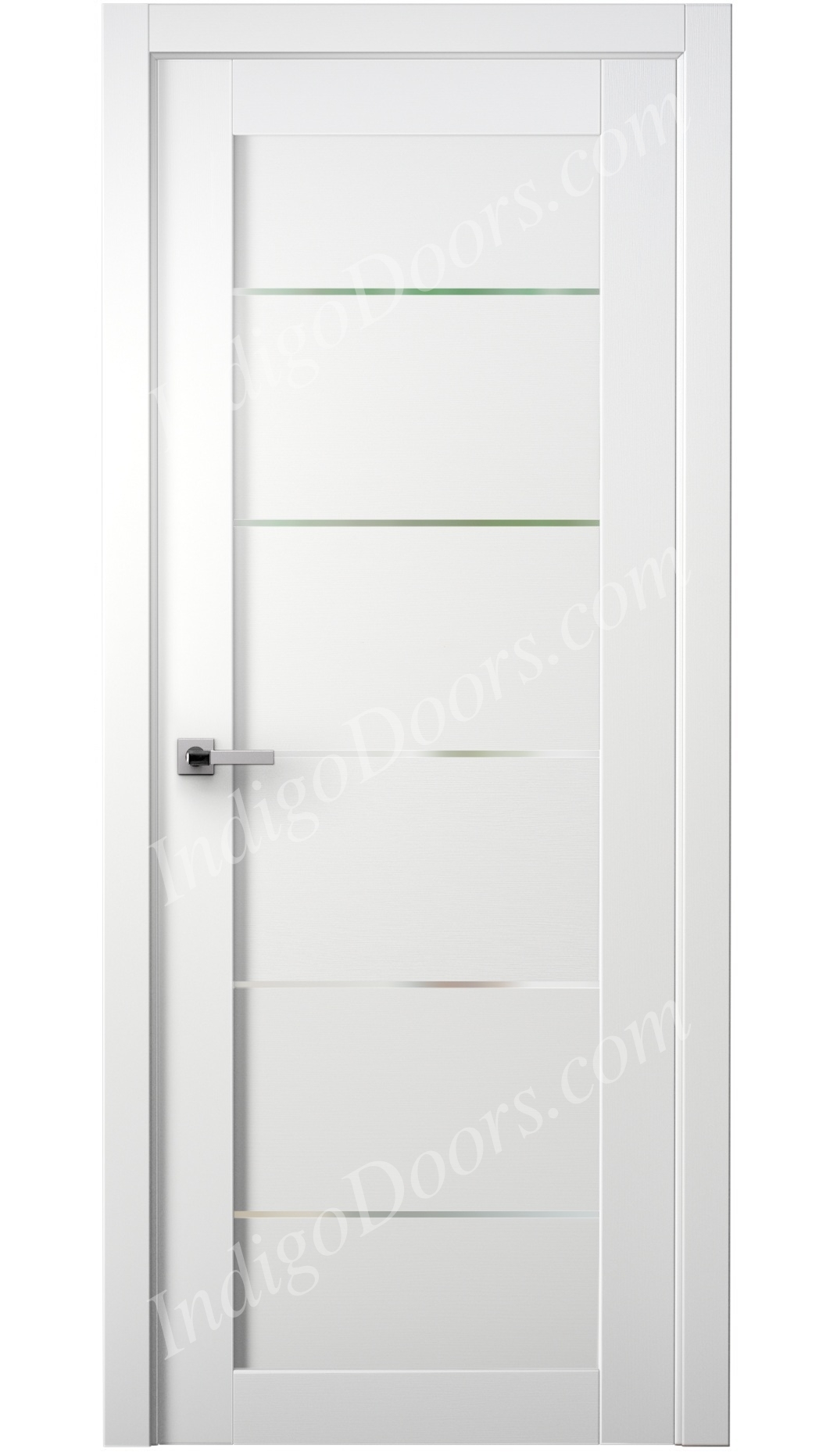 Image Tia Interior Door Bianco Noble/Frosted Glass 1